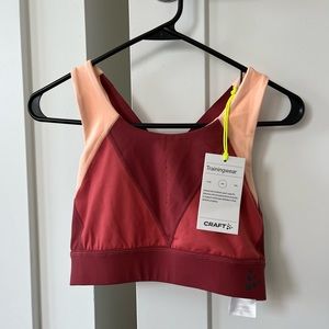 Craft brand pink sports bra, size M